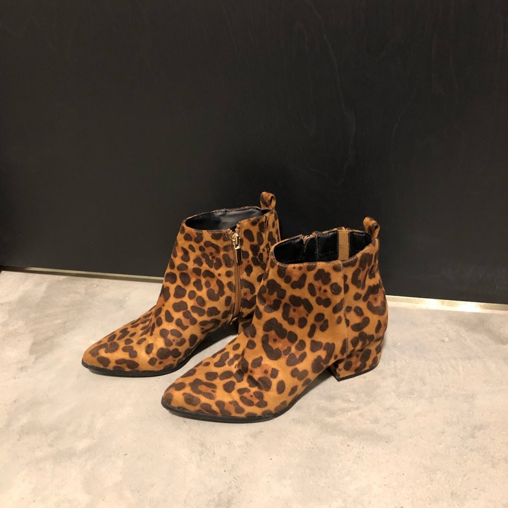 Target leopard suede booties